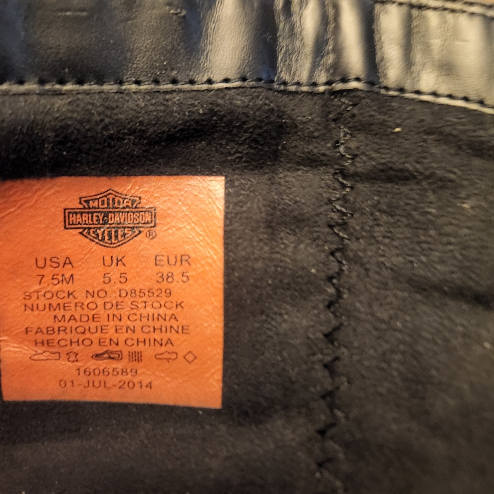 Harley Davison black leather boots - Picture 4 of 4